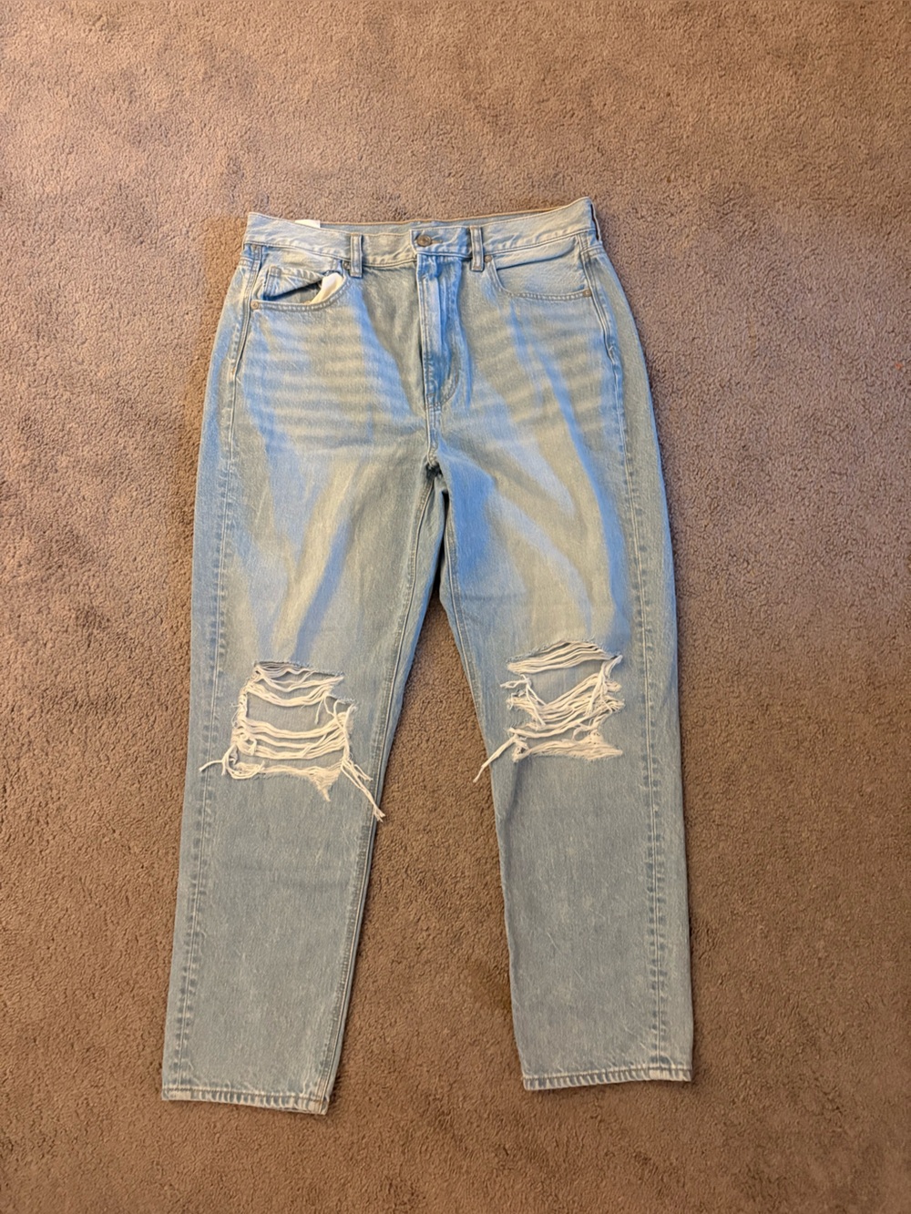 American Eagle Outfitters Light Blue Distressed Skinny Jeans
